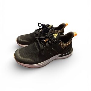 Adidas Kids Black and Leopard Print Sneakers